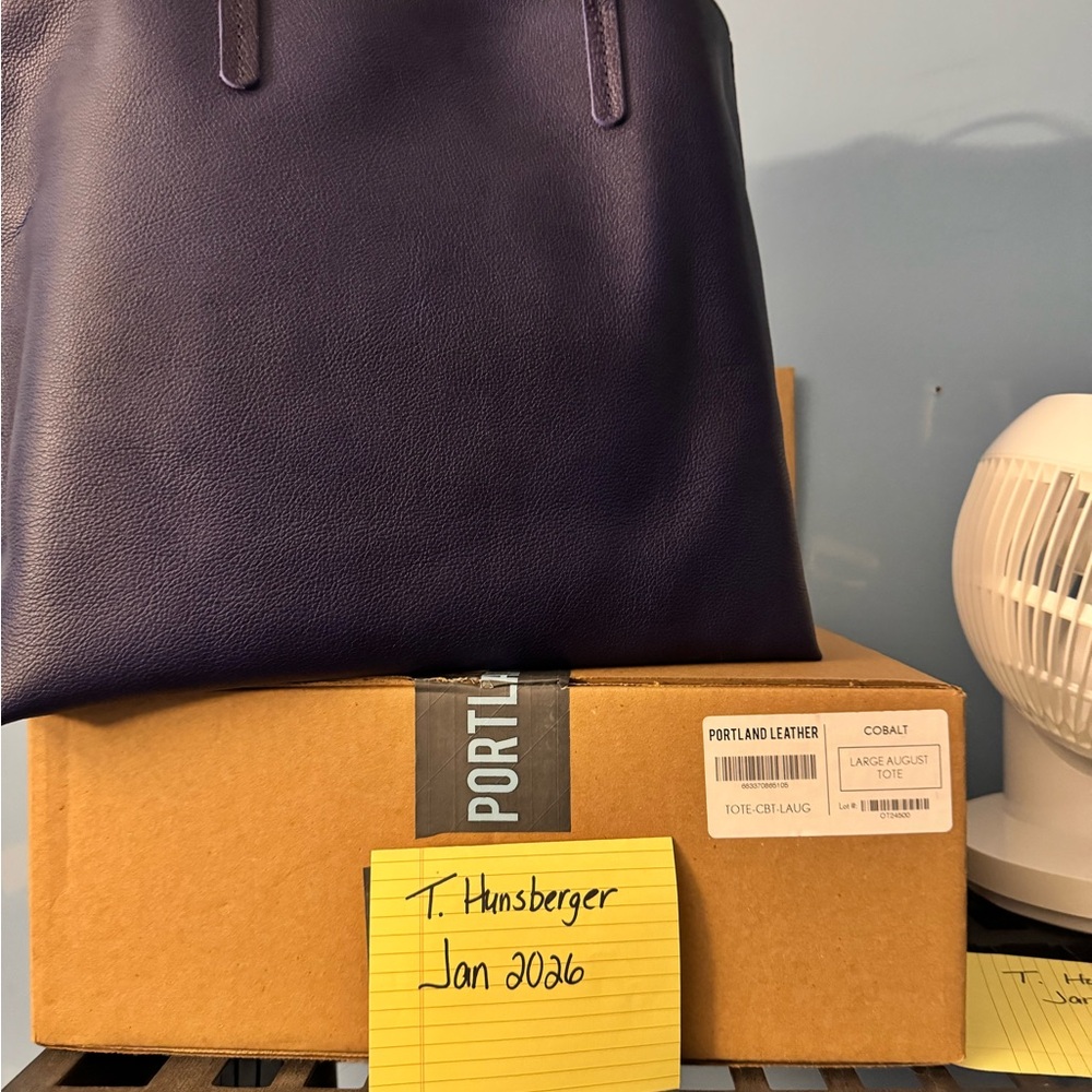 Portland Leather Goods Premium Large August Tote color Cobalt blue